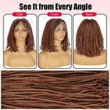 ModeMuse 13x7 Lace Braided Bob Wig – Brown Micro Braids Synthetic Wig with Baby Hair FT108#30