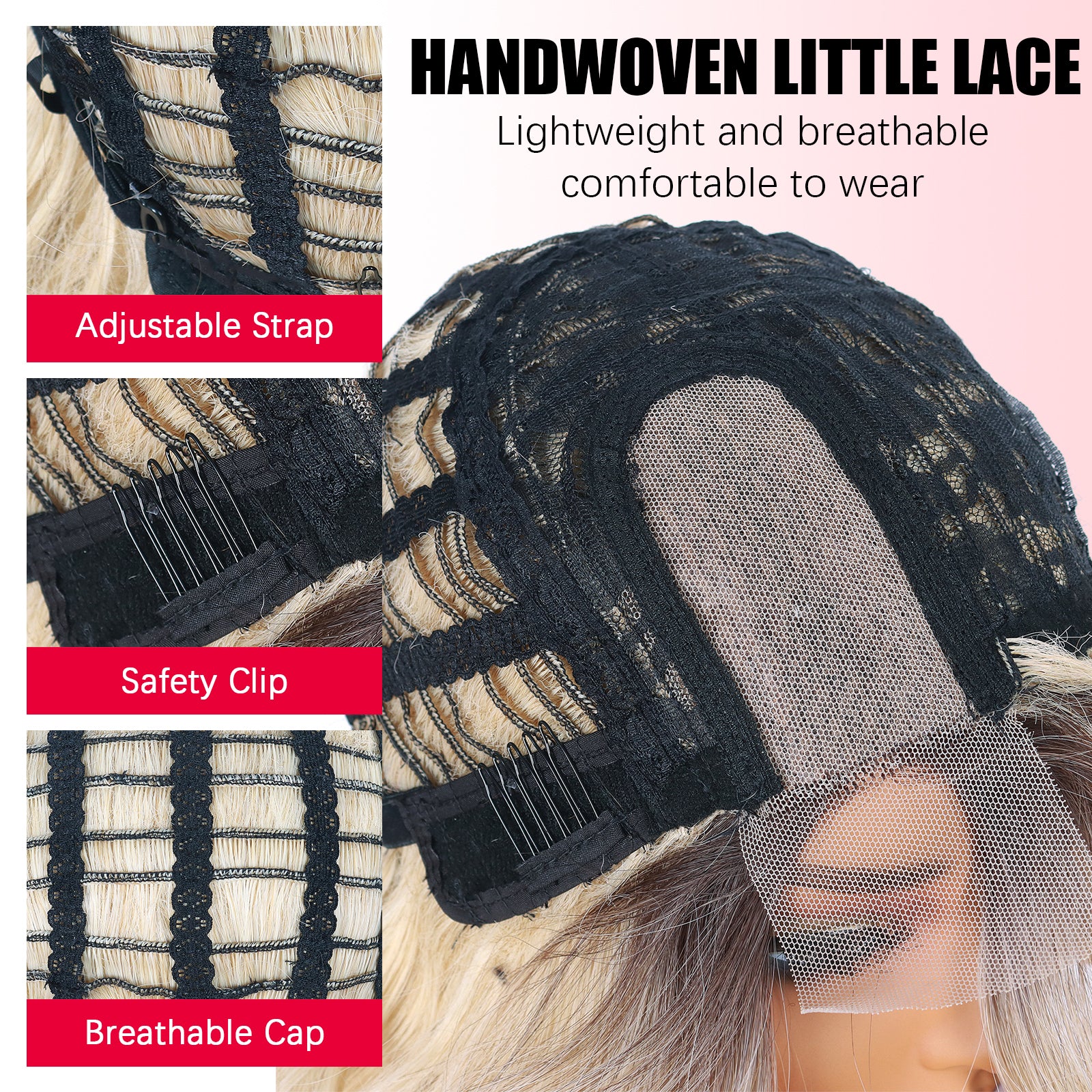 ModeMuse Short Curly Blonde Lace Front Wig – Dark Root Ombre Bob, Beginner Friendly Synthetic Wig, Natural Hairline