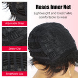 ModeMuse | Short Pixie Cut Wig Black Synthetic Wig for Women Heat Resistant Fiber Glueless Daily Wear Elf Wig