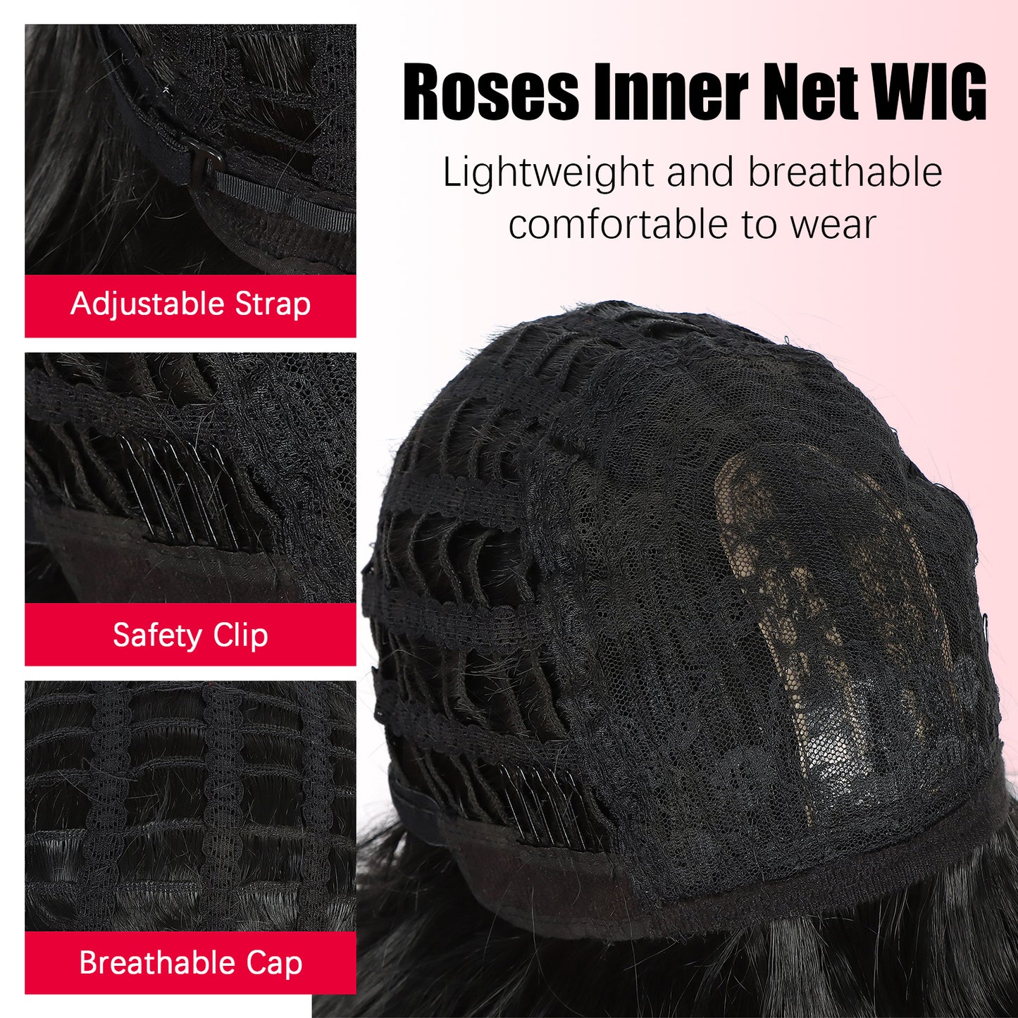 ModeMuse | Black Straight Bob Wig With Bangs Synthetic Heat Resistant Daily Style
