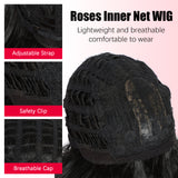 ModeMuse | Black Straight Bob Wig With Bangs Synthetic Heat Resistant Daily Style