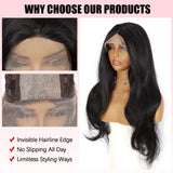 ModeMuse Public Mode™ Long Soft Black Wig – Everyday Glam Lace Front Style