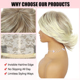 ModeMuse | Short Golden Blonde Pixie Wig Synthetic Heat Resistant Fiber Glueless Daily Party Elf Wig for Women